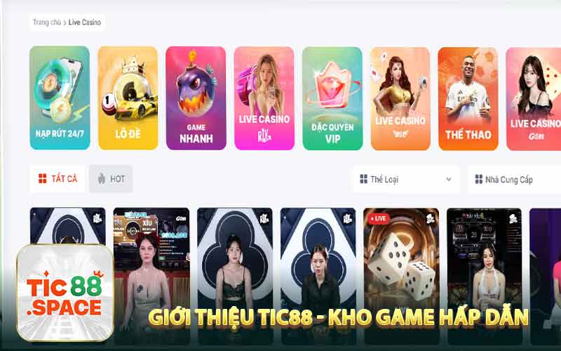Giới thiệu TIC88 - Kho game hấp dẫn