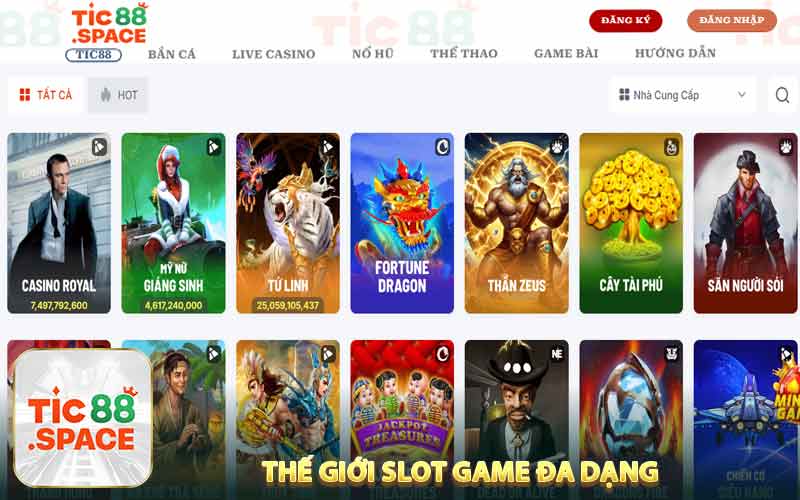Thế Giới Slot Game Đa Dạng Tại Nổ Hũ Tic88